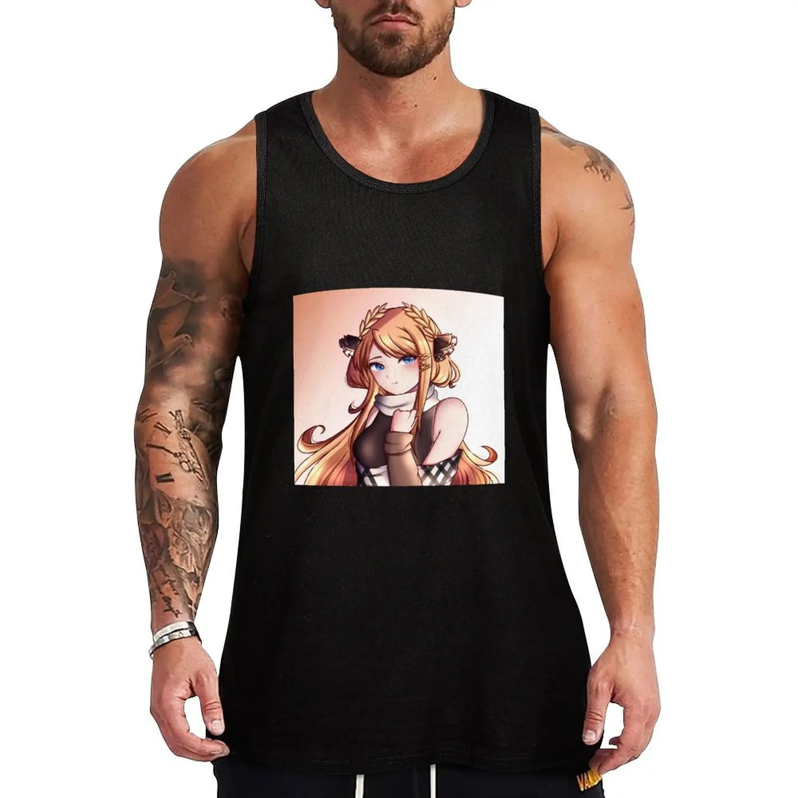 

Azur Lane Victorious Tank Top sleeveless shirts cute tops fitness clothing for men Bodybuilding clothing man