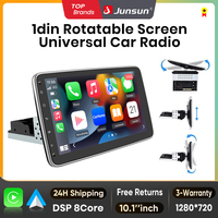 Junsun 10 inch Rotatable Touch Screen 1 Din Wireless Carplay Android Auto Car Radio Androidauto Multimedia Player WIFI BT 4G FM
