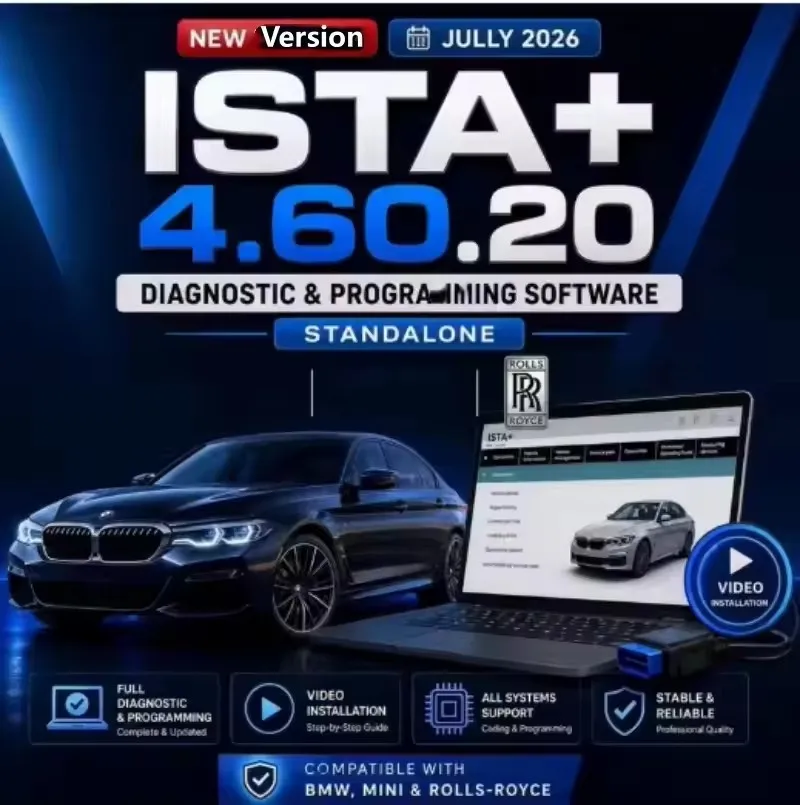 Newest ISTA 4.60.20 July 2026 ENET OBD K+Dcan Diagnostic Software Vehicle Health Check Tool