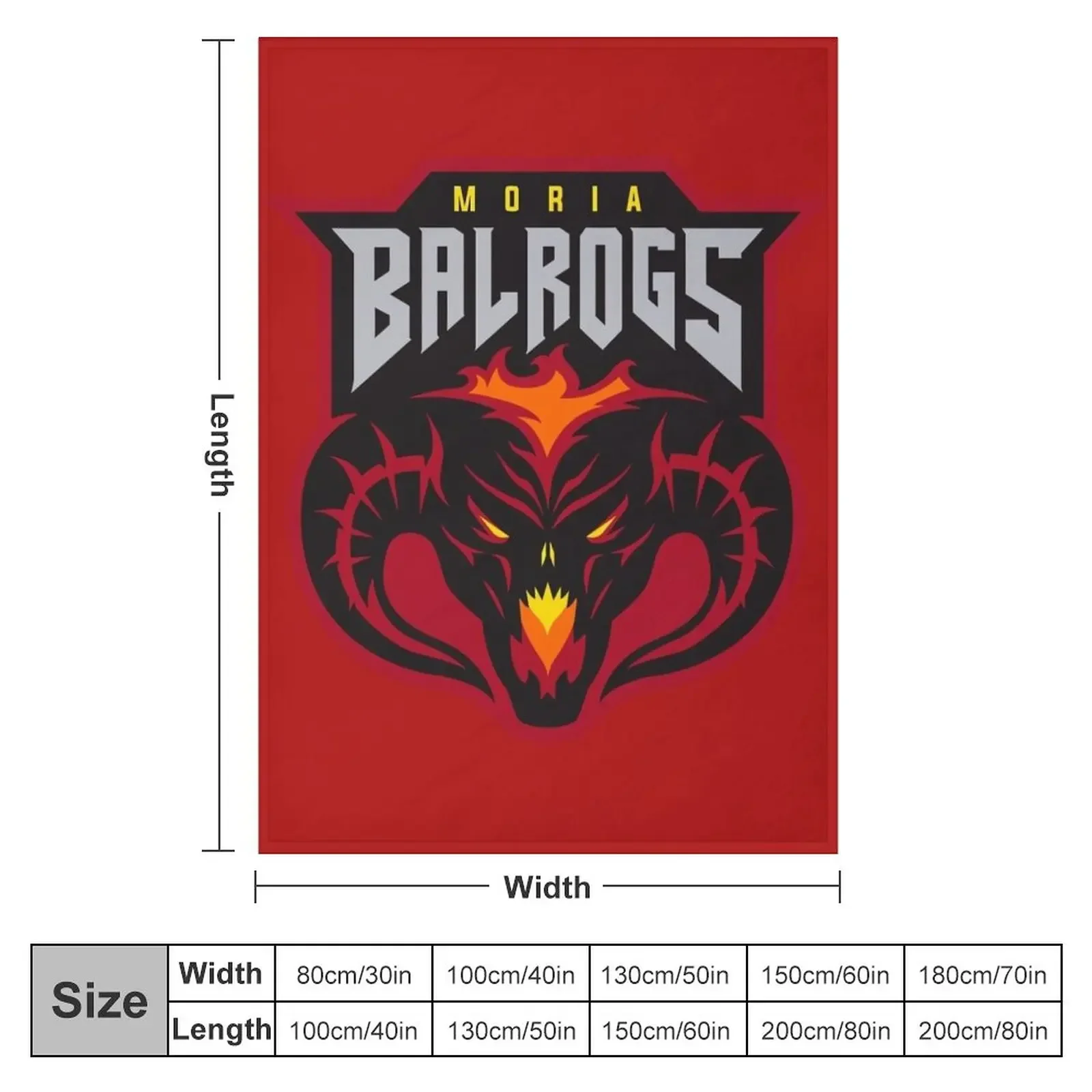Moria Balrogs Throw Blanket Soft Big Blanket Furry Blankets Fluffy Soft Blankets