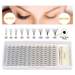 Lashprofessor Sharp Narrow Stem Premade Fans Eyelash Extension 3D 6D 8D 14D Thin Pointy Base Russian Fans Ready Russian Volume