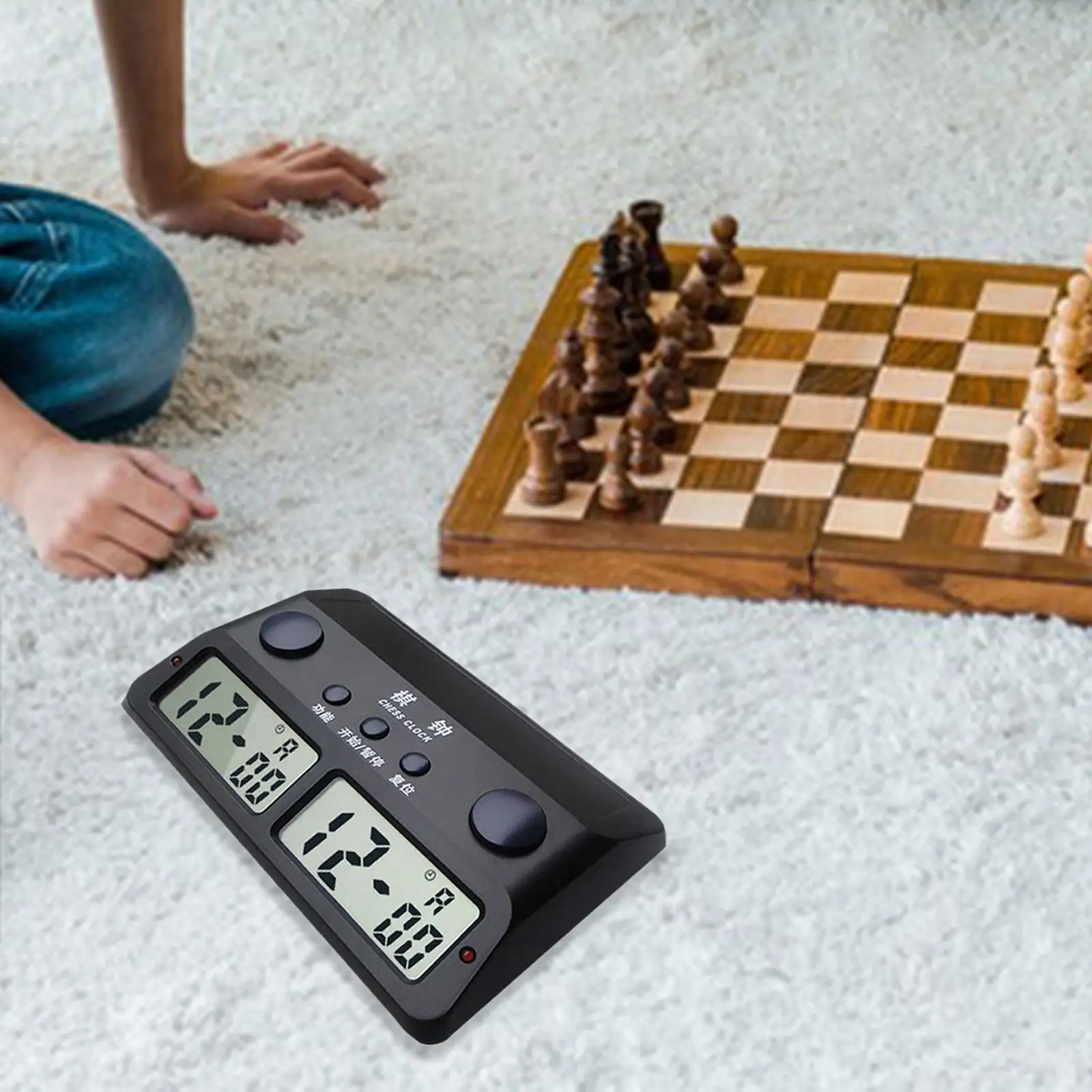 

Цифровые шахматные часы для 2 игроков, настольная игра, компактный размер, простые в установке, турнирные часы для детей и взрослых, подарки, функция будильника, таймер