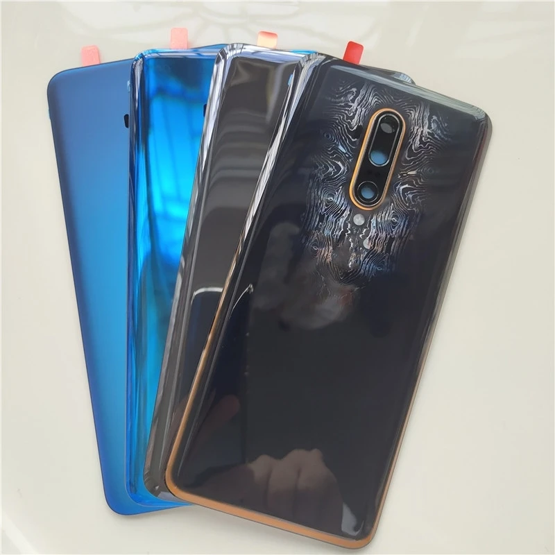 For OnePlus 7T Pro Back Glass Battery Cover Door Rear Housing Panel Case For One Plus 7Tpro Battery Cover+Camera Lens