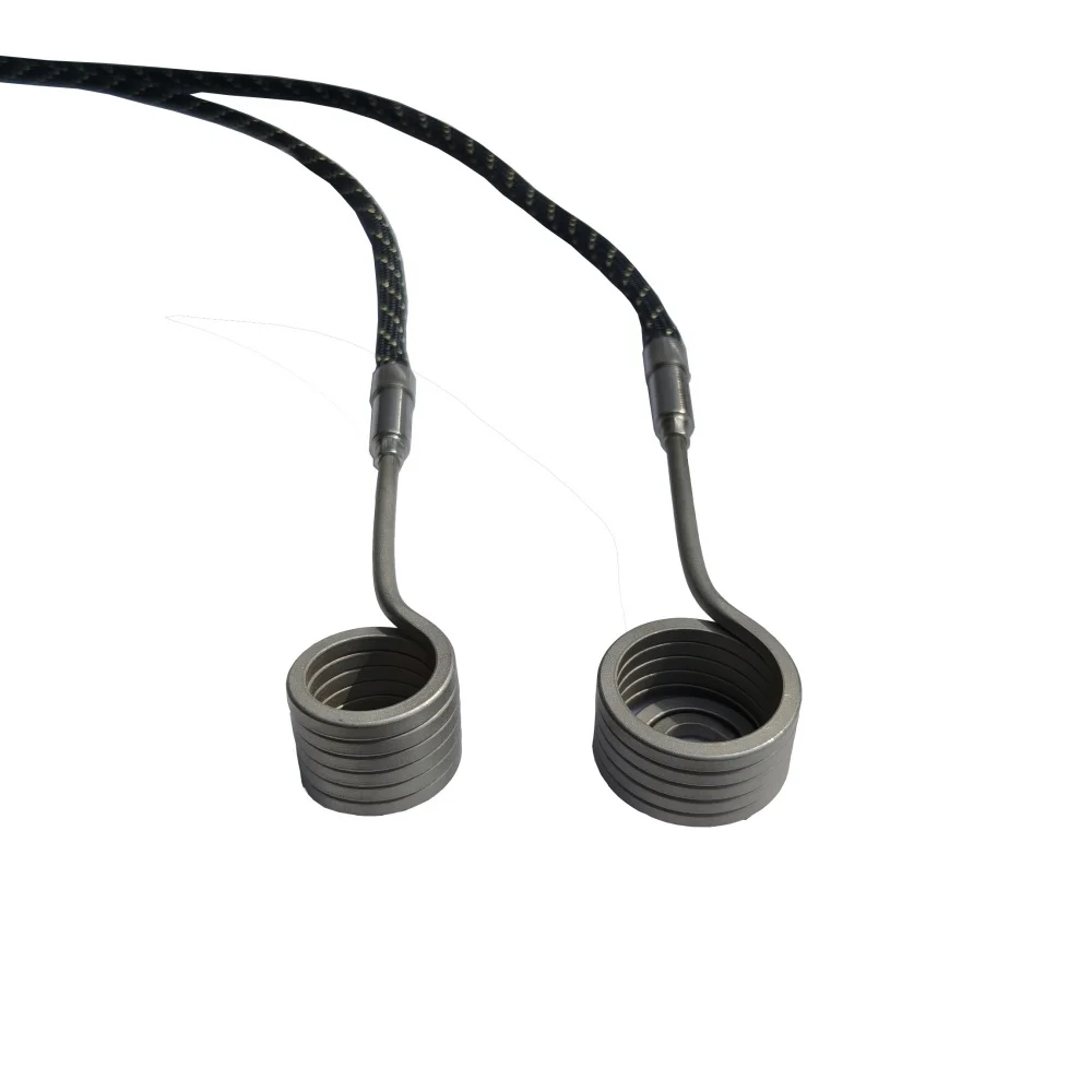 110V/220V 20mm/25mm Axial Corded Coil with 5 Pin XLR Male Plug and K Type Thermocouple