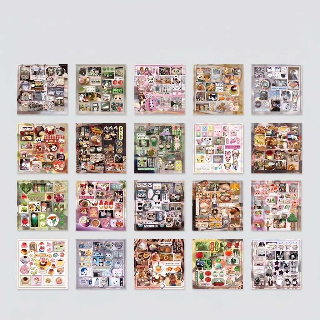 Journaling Lovers Sticker Books Decorative Scrapbooking Material Cute Happiness Theme Art for Planners Note-taking DIY Gift