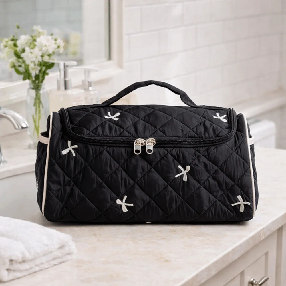 

Portable Travel Cosmetic Bag Shockproof Large Capacity Hair Dryer Storage Bag Anti-Scratch Dustproof Women Toilet Wash Bag