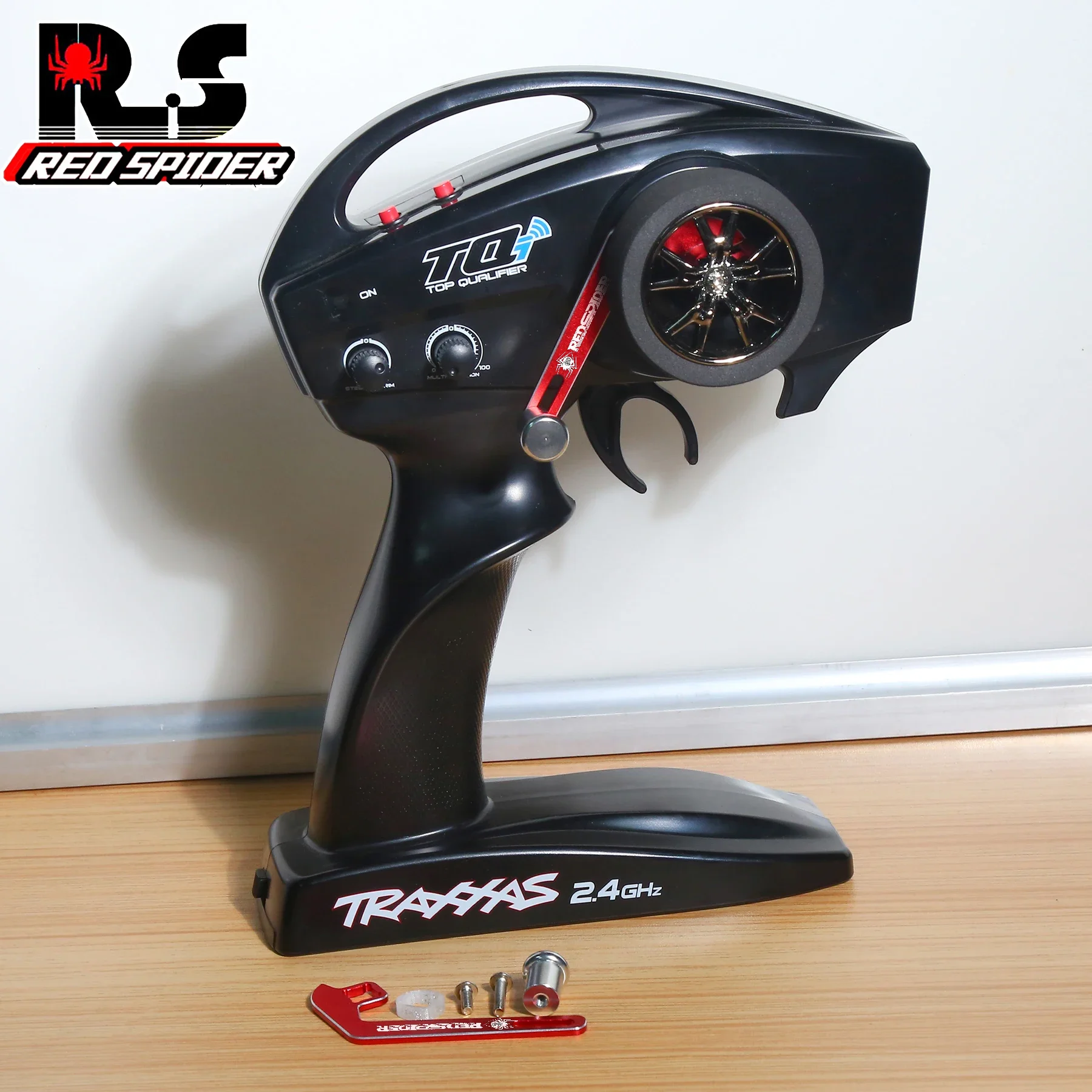 Metal Thumb Lever Transmitter Steering Wheel Trigger One-handed Control Adapter For TRAXXAS TQi Transmitter 6530 Upgrade Parts