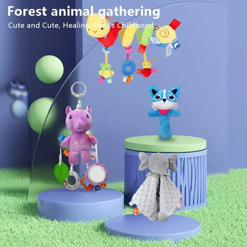 Wózek dla noworodka wisiorek dzwonek wietrzny łóżeczko dziecięce dzwonek łóżko wiszące grzechotka uzwojenie łóżka pluszowa kojąca zabawka