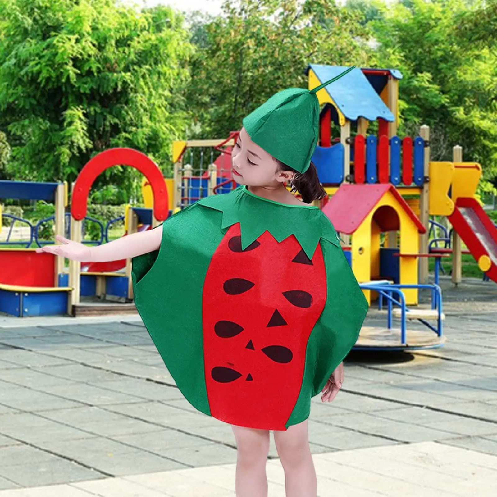 Children Role Play Fruit Costume Premium Non Woven Cartoon Outfit for Carnival Stage Performance