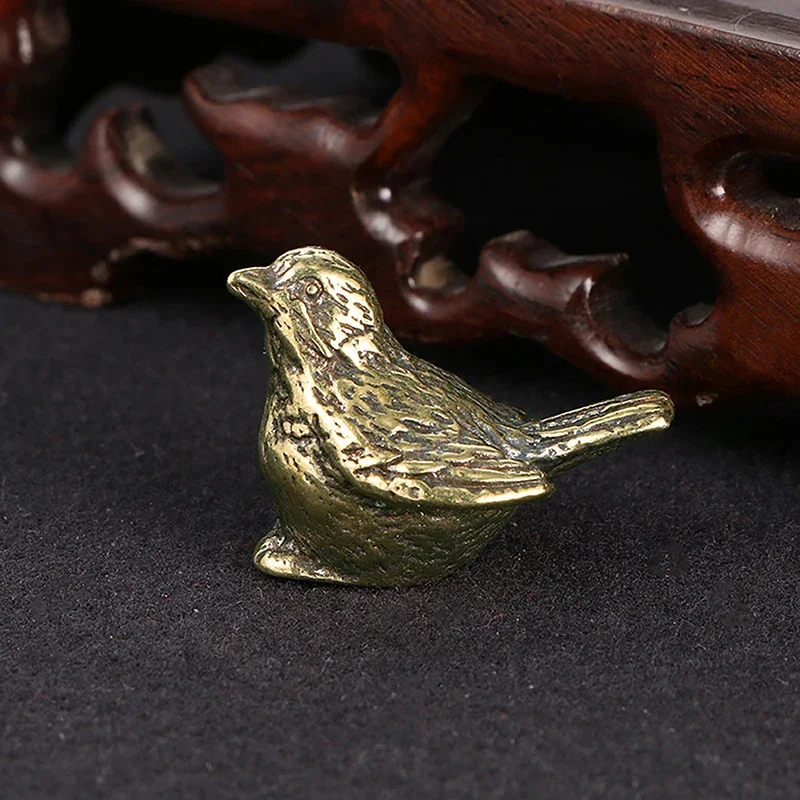 Do The Old Pure Copper Sparrow Copper Ornaments Antique and Fun Bird Tea Pet Decorations Brass Animal Figurines Miniatures Craft