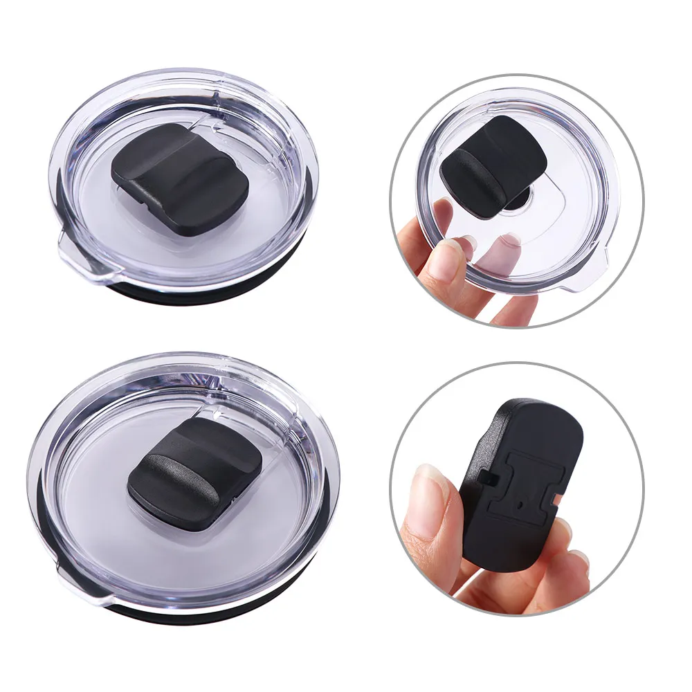 20/30 Oz Replacement Lids Compatible for Mugs Magnetic Slider Tumbler Cover Tumbler Switch Clear Water Bottle Cap Traveling