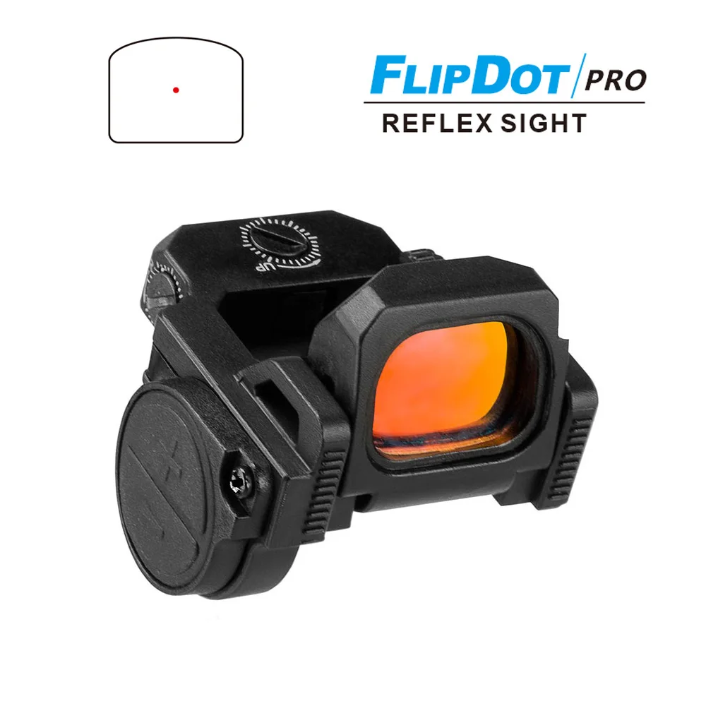 Tactical Vism Flipdot Pro Flip Red Dot Sight Mini Pistol Scope Reflex Optic for Airsoft Glock 17 Taurus G2C PT111 1913 Mount