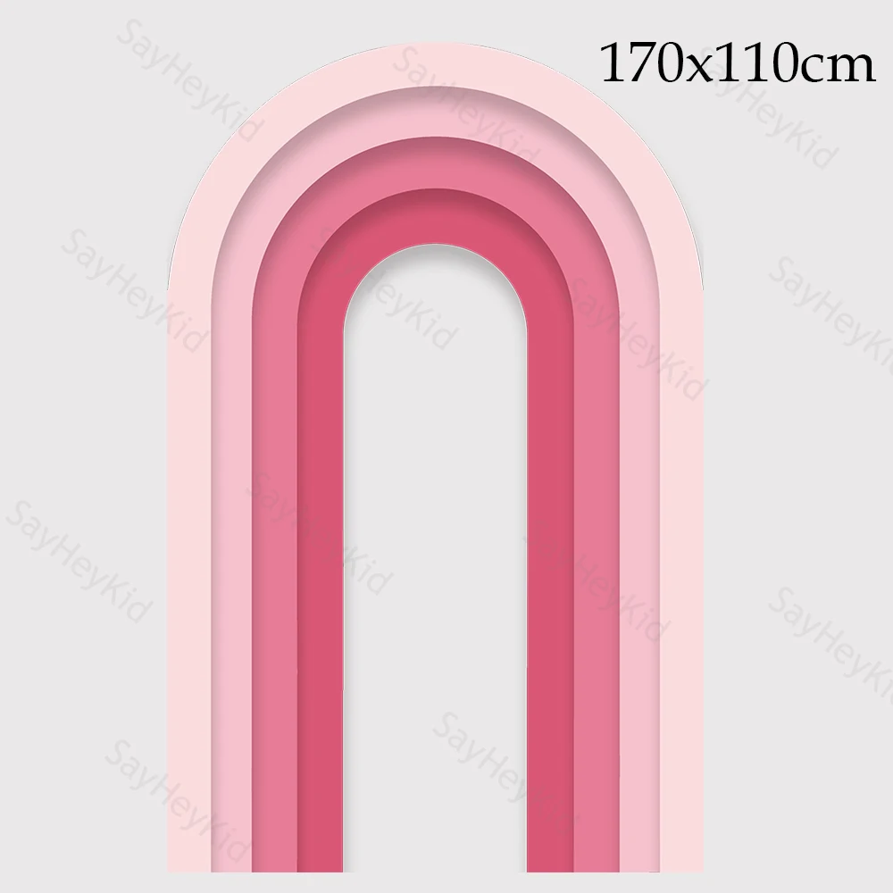 67 inch grote boog kartonnen uitsparingen kleurrijke gradiënt achtergrond voor baby shower verjaardag bruiloft decor uitsparingen foto prop