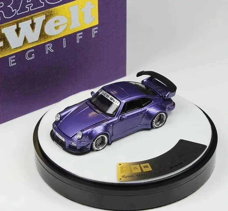 PGM 1:64 RWB930 violet alloy full-open simulation car model ornament collection