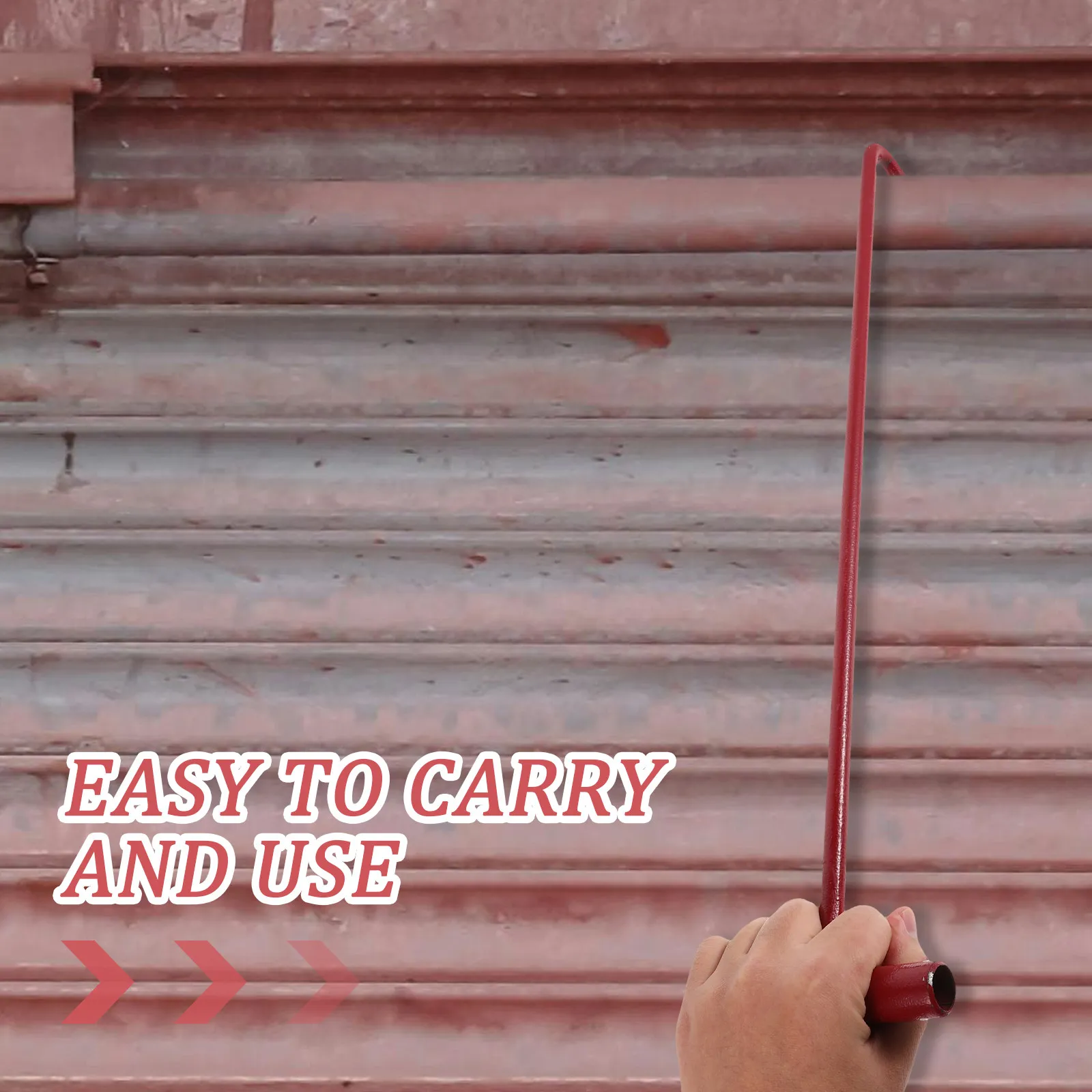 Manhole Cover Removal Tool Heavy Duty Long Handle Pull Hook Multipurpose Lifting Hook for Sewer Drain Cover Opening and Utility