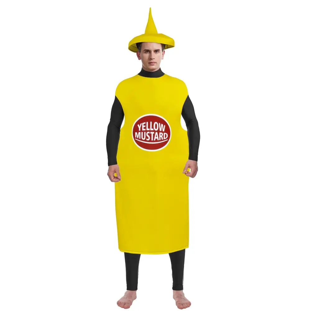 Halloween Lustige Ketchup-Salat-Sauce Cosplay-Kostüme für Erwachsene Unisex Essen-Party Bühnenshow Faschingskostüm Karneval Bar Maskottchen Verkleidung – Detail 8