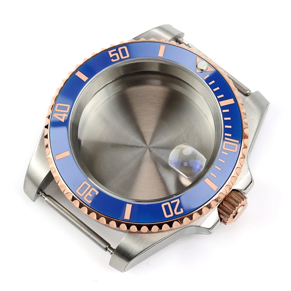 

NH35 Case Strap 40MM Sapphire glass Men's Case For Sub GMT NH35 Case Waterproof Fit Yacht-Master NH34 NH35 NH36 NH38 Movement