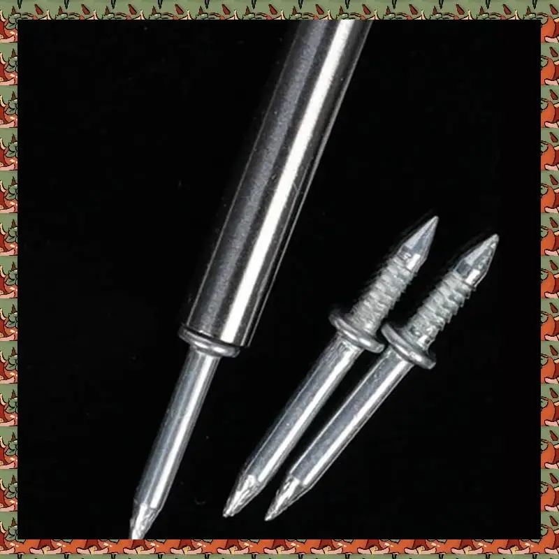 

ABLQ 100Pcs Double-Head Skirting Thread Seamless Nail, Skirting Line Without Marks Nail, Seamless Nail With Nail Sleeve Tool Sil