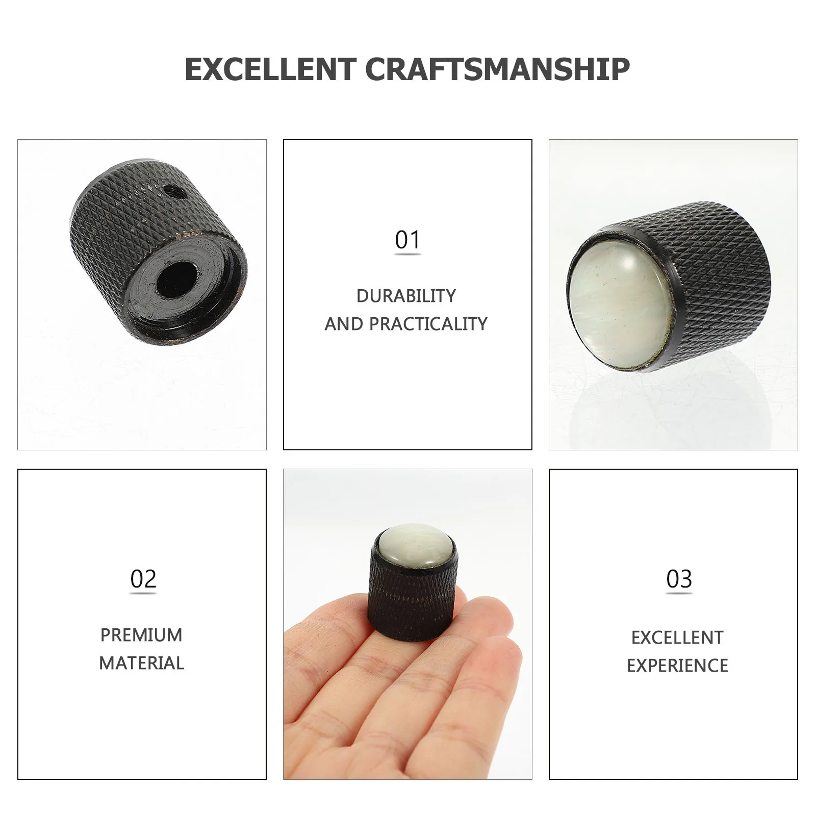 

4 set Metal Guitar Bass Dome Control Knobs Wrench Included Replacement Parts For Electric Guitars Guitar Accessory Rotary Knobs