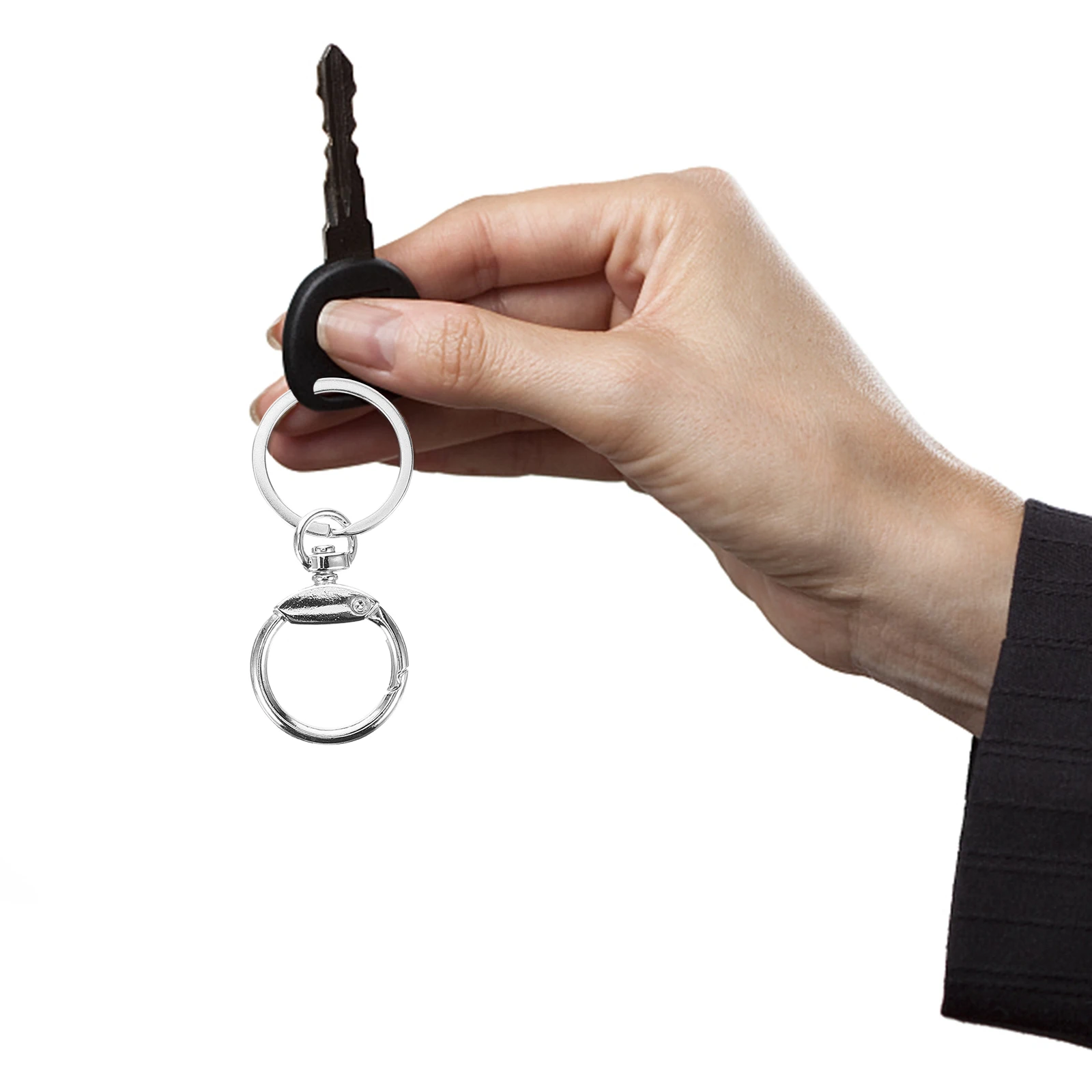 

10pcs Zinc Alloy Split Key Rings Lightweight Sturdy DIY Keychain Making Supplies Metal Car Key Ring Hooks Bulk Jewelry