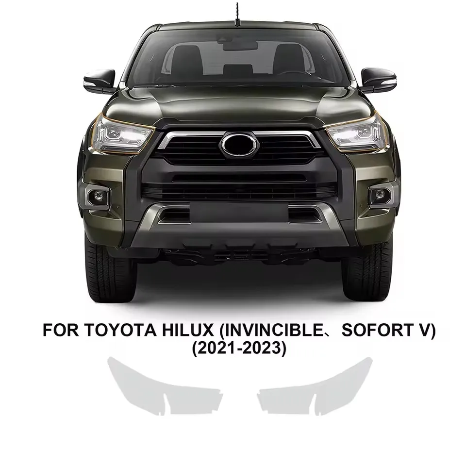 For TOYOTA HILUX INVINCIBLE SOFORT V 2021-2023 TPU PPF Clear Sticker Car Paint Protection Film Car Transparent Headlight Film