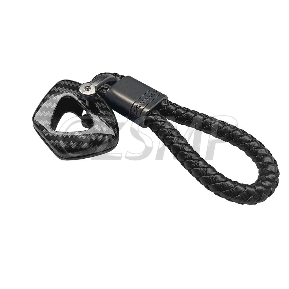 Motorcycle Keychain Carbon Fiber Pattern Keys Protective Case Cover Fit For Triumph 675 1050 T100 T900 955