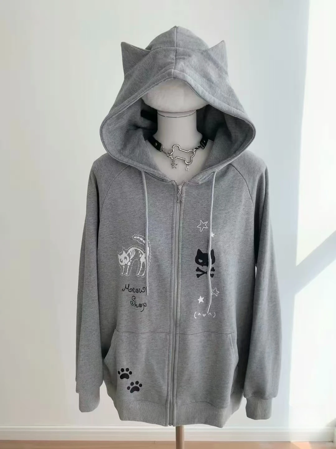 

Y2k Aesthetic Kawaii Cartoon Embroidery Hooded T-shirts Women Japanese Style Slim Fit Zipper Grunge Tees Casual Streetwear 2026