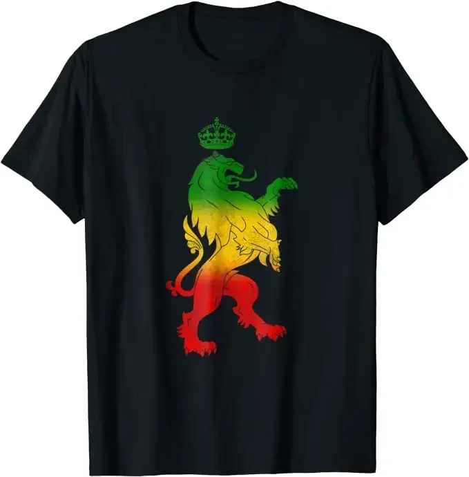 Lion of Judah Rasta Reggae Gifts Roots Clothing T-Shirt. Summer Cotton O-Neck Short Sleeve Mens T Shirt New S-3XL