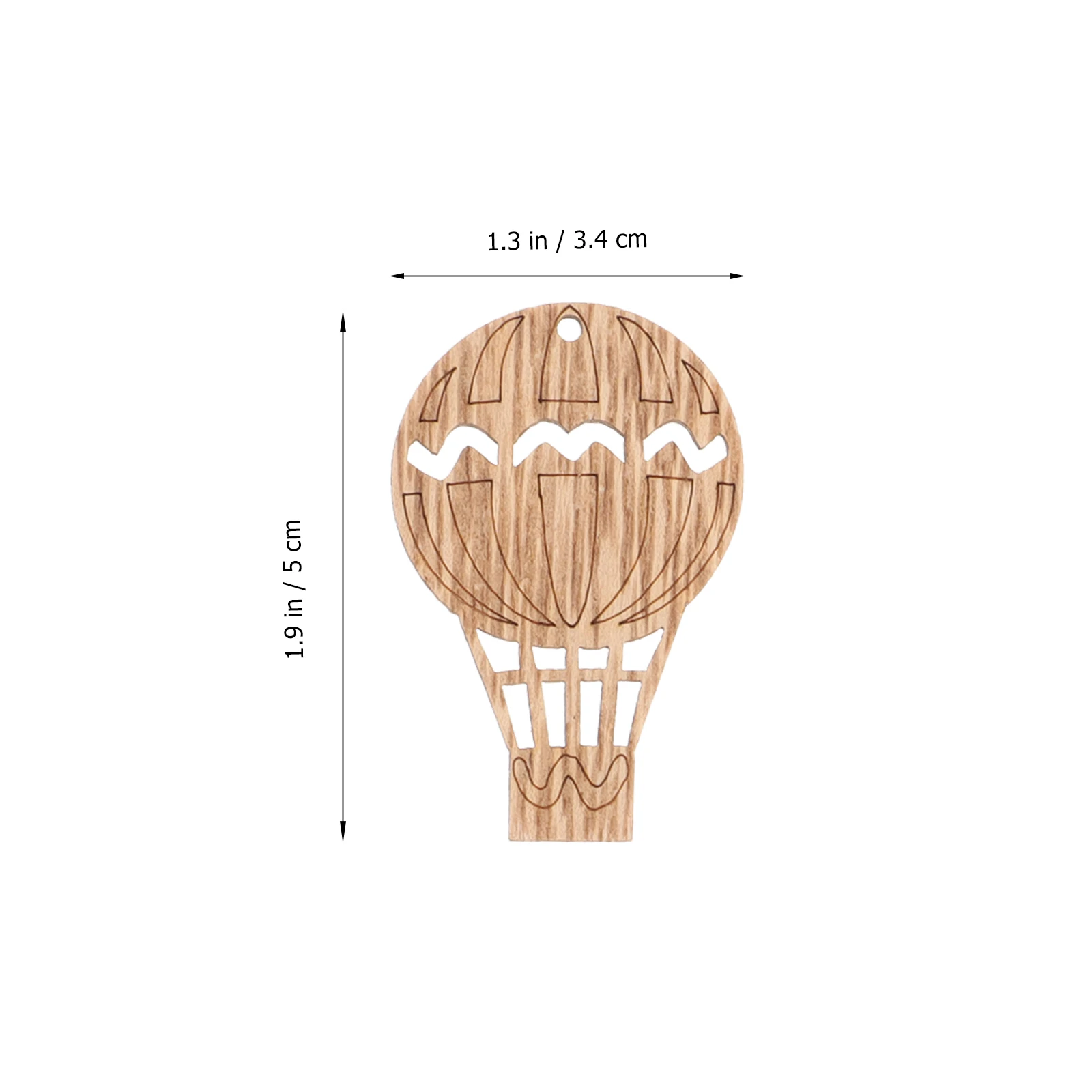 

30pcs Hot Air Balloon Wooden Slices Diy Crafts Kids Hand Painting Decorative Cutouts Lightweight Ornament Carving Material Home