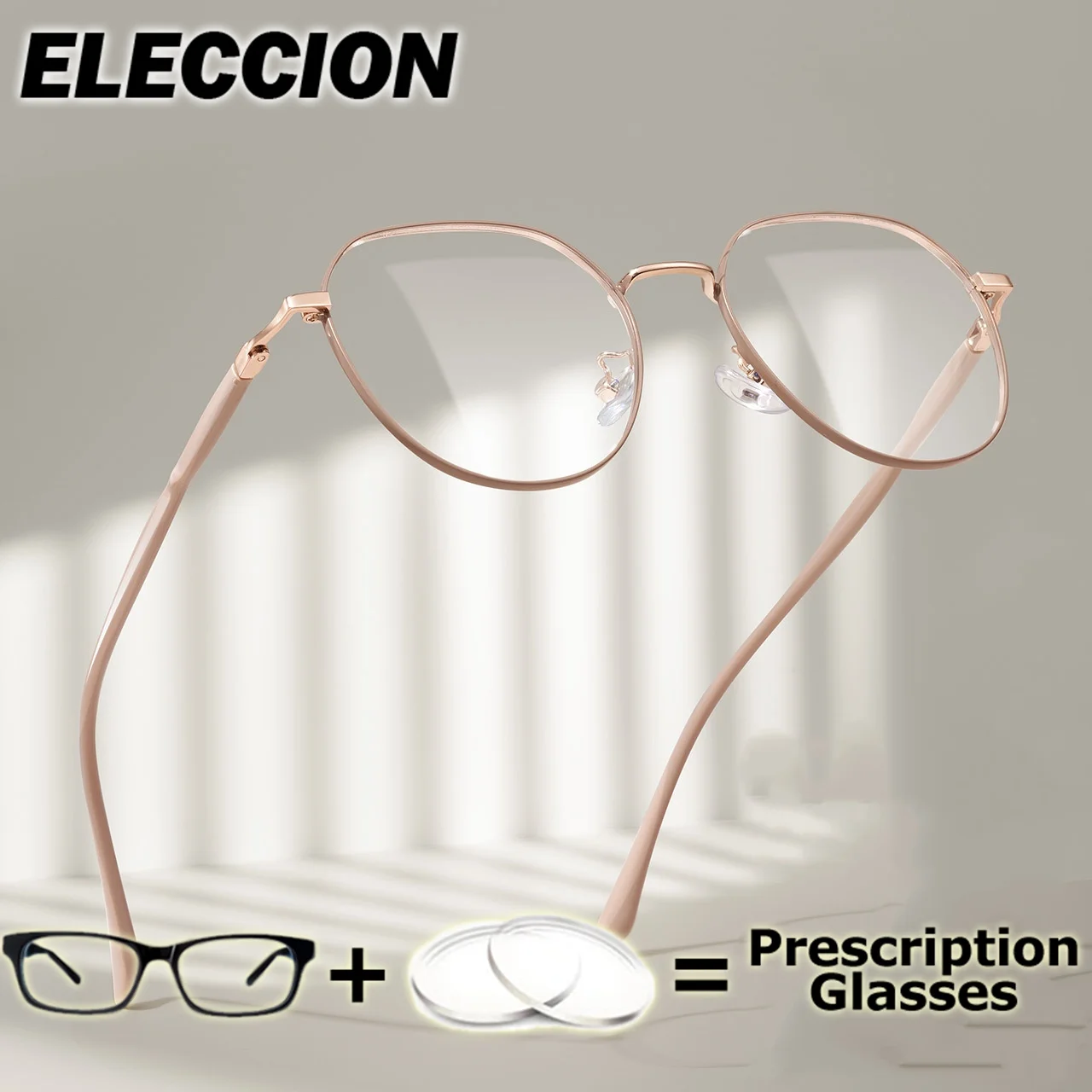 ELECCION نظارات طبية للطلاب نظارات الكمبيوتر إطار قصر النظر نظارات النساء خفيفة للغاية سبيكة النظارات #5