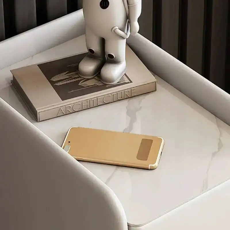 Nordischer minimalistischer Nachttisch, weiß, bequemer Nachttisch, Schlafzimmer, Schubladen, Holz, Muebles Para El Hogar, Wohnmöbel MZY