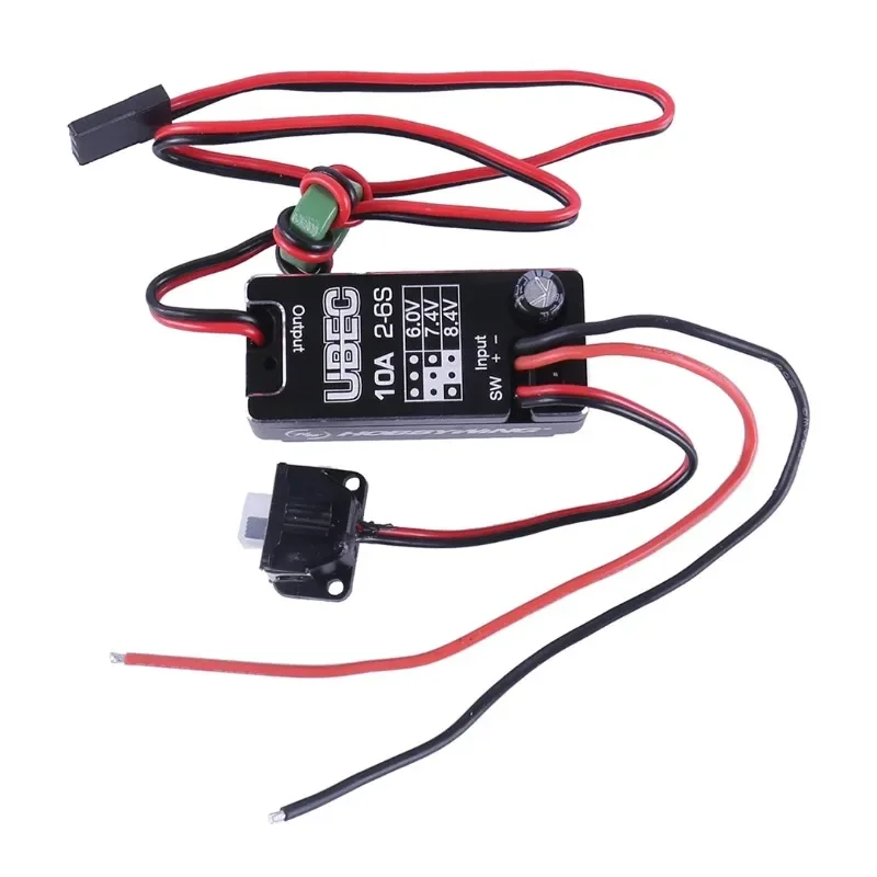 VoltSHobbywing New Waterproof UBEC 10A Voltage Regulator Module 2-6S 6/7.4/8.4V 10A Adjustable Metal Shell BEC For RC Car Parts