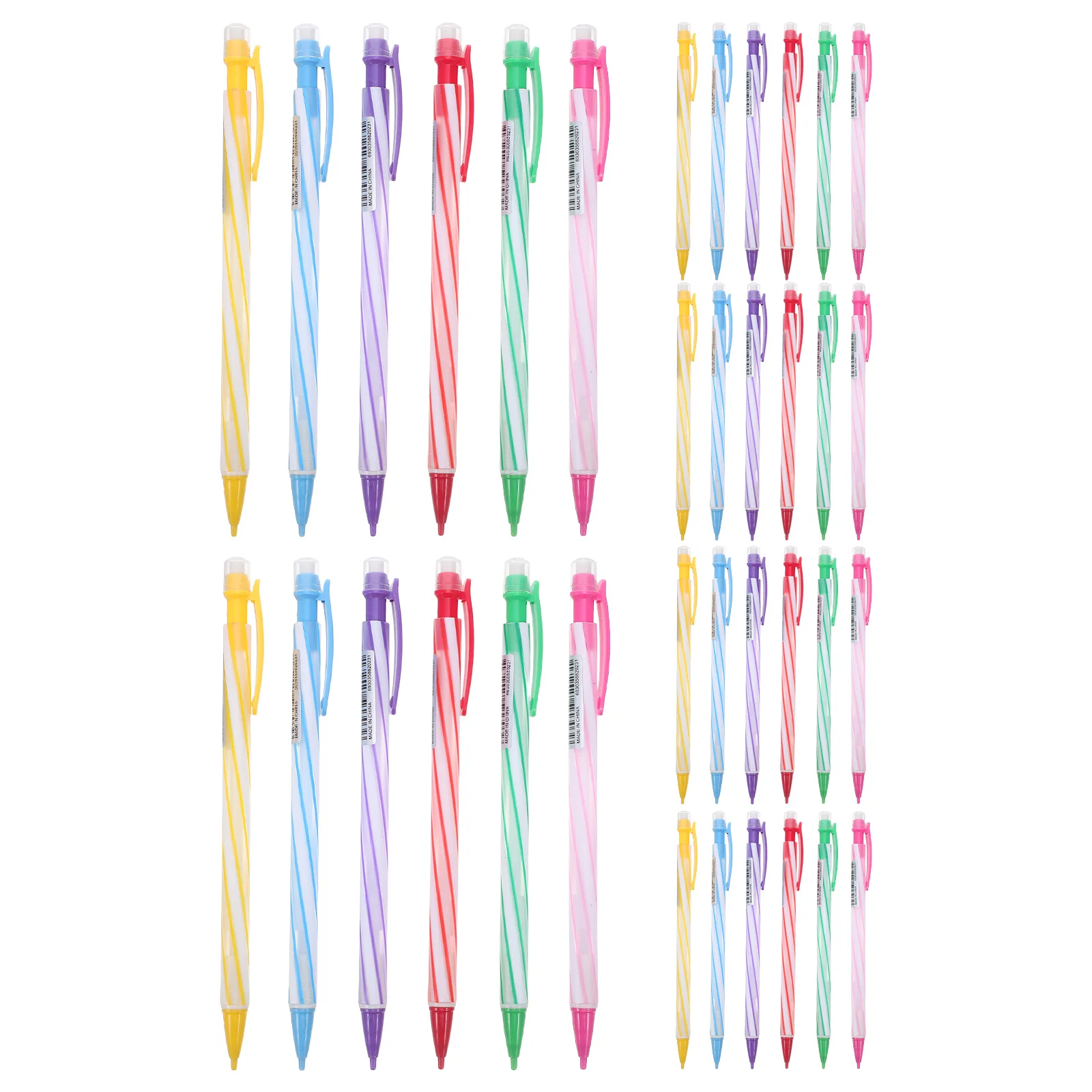 

36pcs Transparent Mechanical Pencil 0.7Mm Cute Propelling Pencils Bulk Set For Student Writing Drawing No Sharpen Classroom