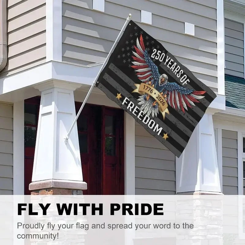 2026 Independence Day 250 Years of Freedom Tapestry Retro Patriotic American Flag Wall Hanging Polyester Decoration