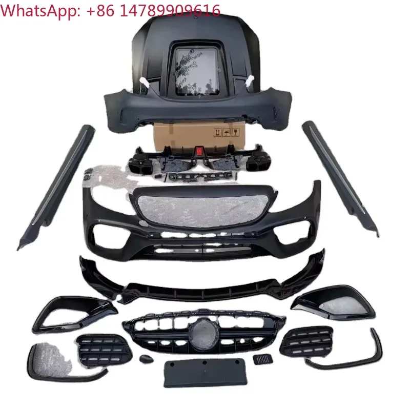 Spare Parts For CarsCarbon Fiber Body Kit Front Rear Bumper For Benc W205 C65 Bodykit B Style Carbon FiberBody Kit Retrofit Ki