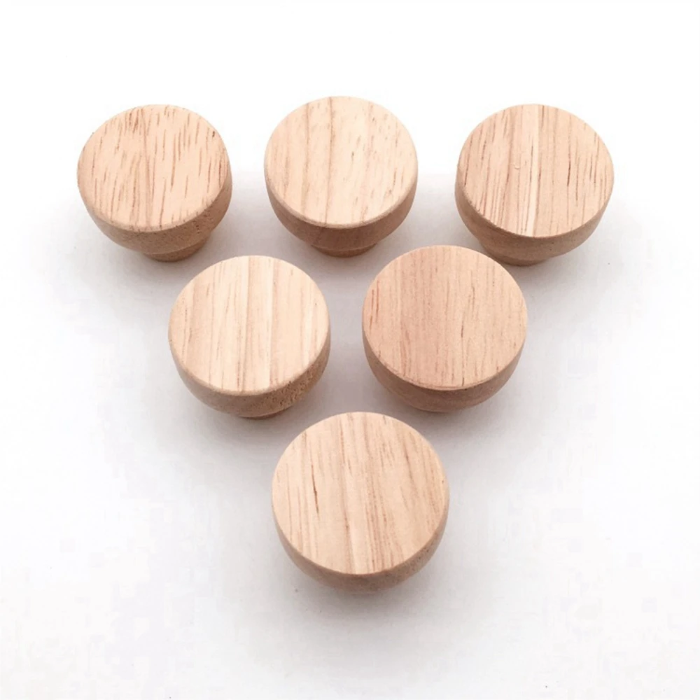 4/8/12pcs Wood Round Pull Knobs Natural Wooden Cabinet Drawer Wardrobe Knobs For Cabinet Drawer Handle Furniture Hardware