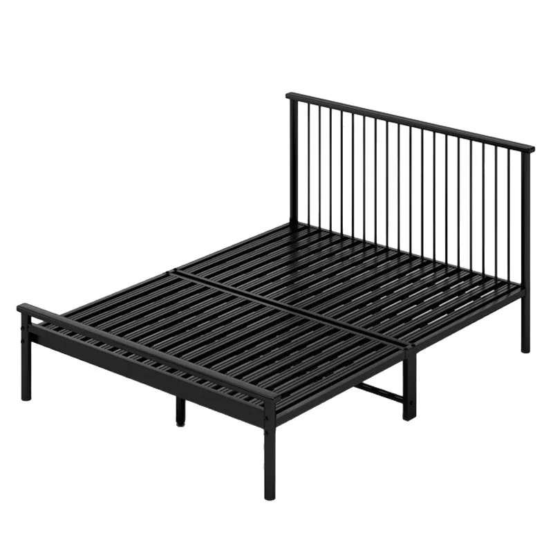 

Light luxury wrought iron bed modern and simple, double bed iron bed silent row skeleton light luxury