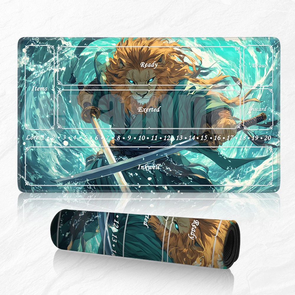 Lorcana  Playmat and Free Storage Bag Size 24X14IN Trading Card Game Protective Mats Scratch-Resistant Durable Mouse Pad 39
