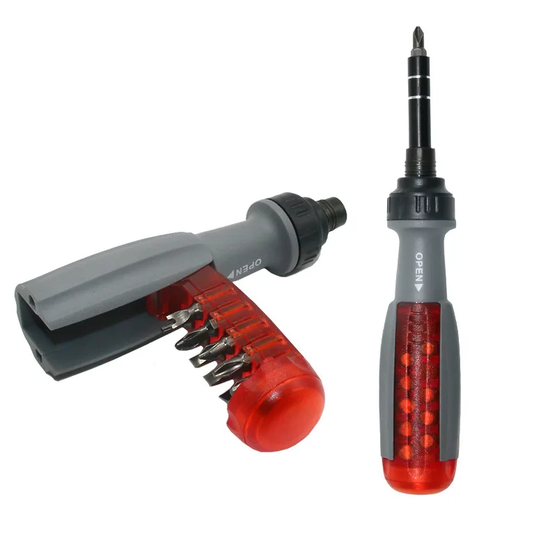 11 In 1 Ratel Intrekbare Schroevendraaierset Met Kruisvormige Schroevendraaier En Multifunctionele Hardware Tool Diy