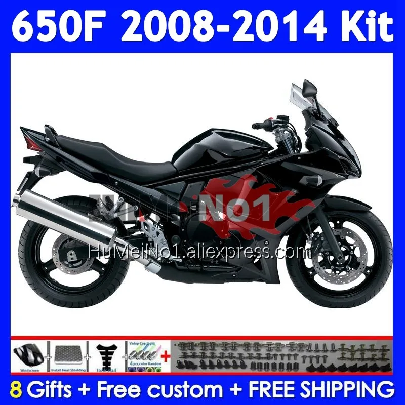 GSX650F For SUZUKI GSXF 650 GSX 650F 113No.64 GSXF650 08 09 10 11 12 13 2008 2009 2010 2011 2012 2013 2014 Fairing Flat black