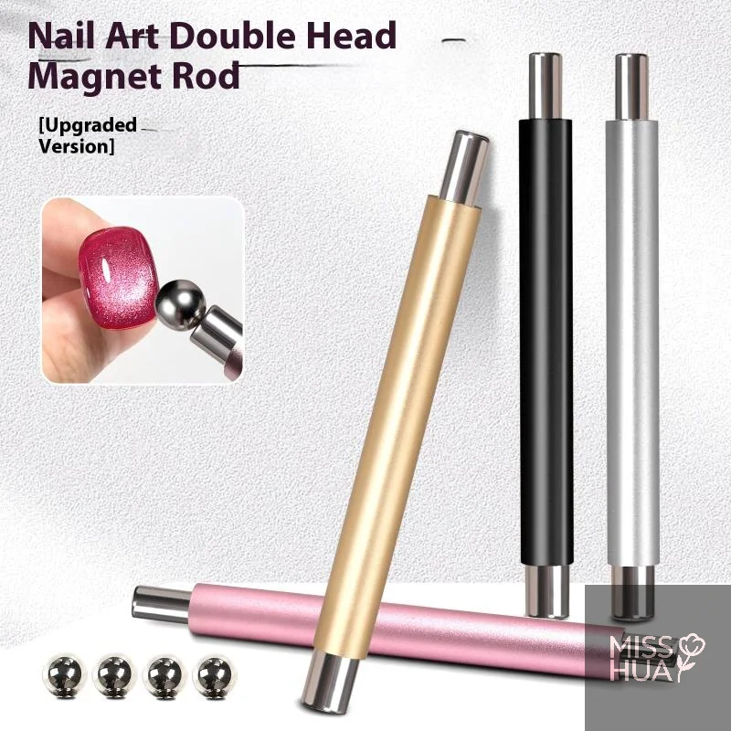 HH Double-end Magnetic Cat's Eye Nail Magnetic Stick With Steel Balls Super Strong Gel Polish Magnet Pen Manicure Magnetic Tools