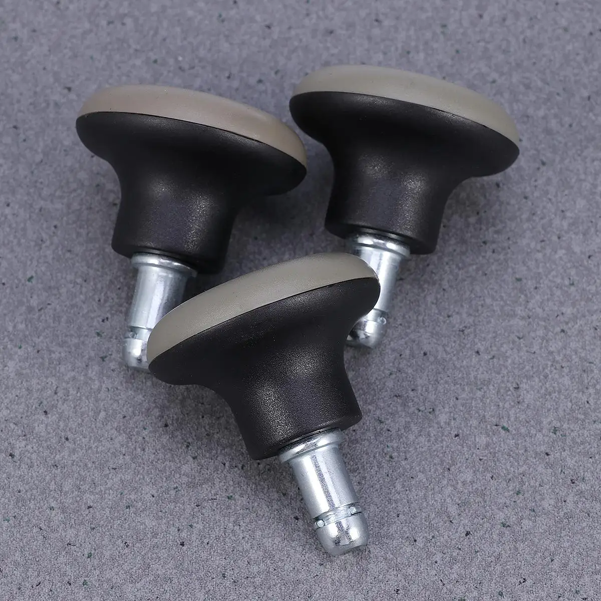 5 Pc Revolving Chair Wheel Pu Office Adjustable Solid Rubber Mute Caster Wheels