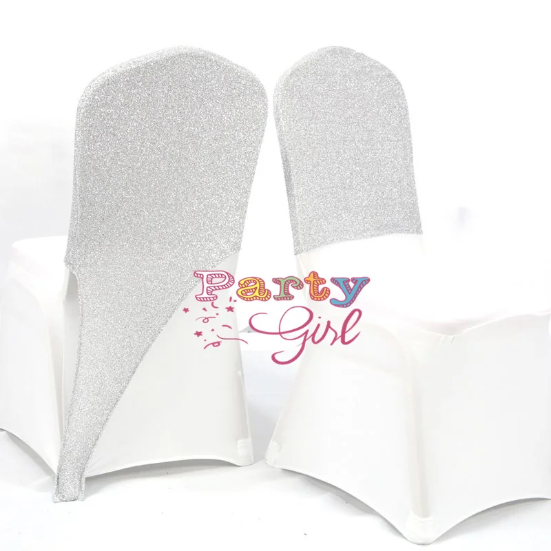New Design Sequin Chair Cap Hood For Spandex Chair Cover Wedding Event Party Decoration