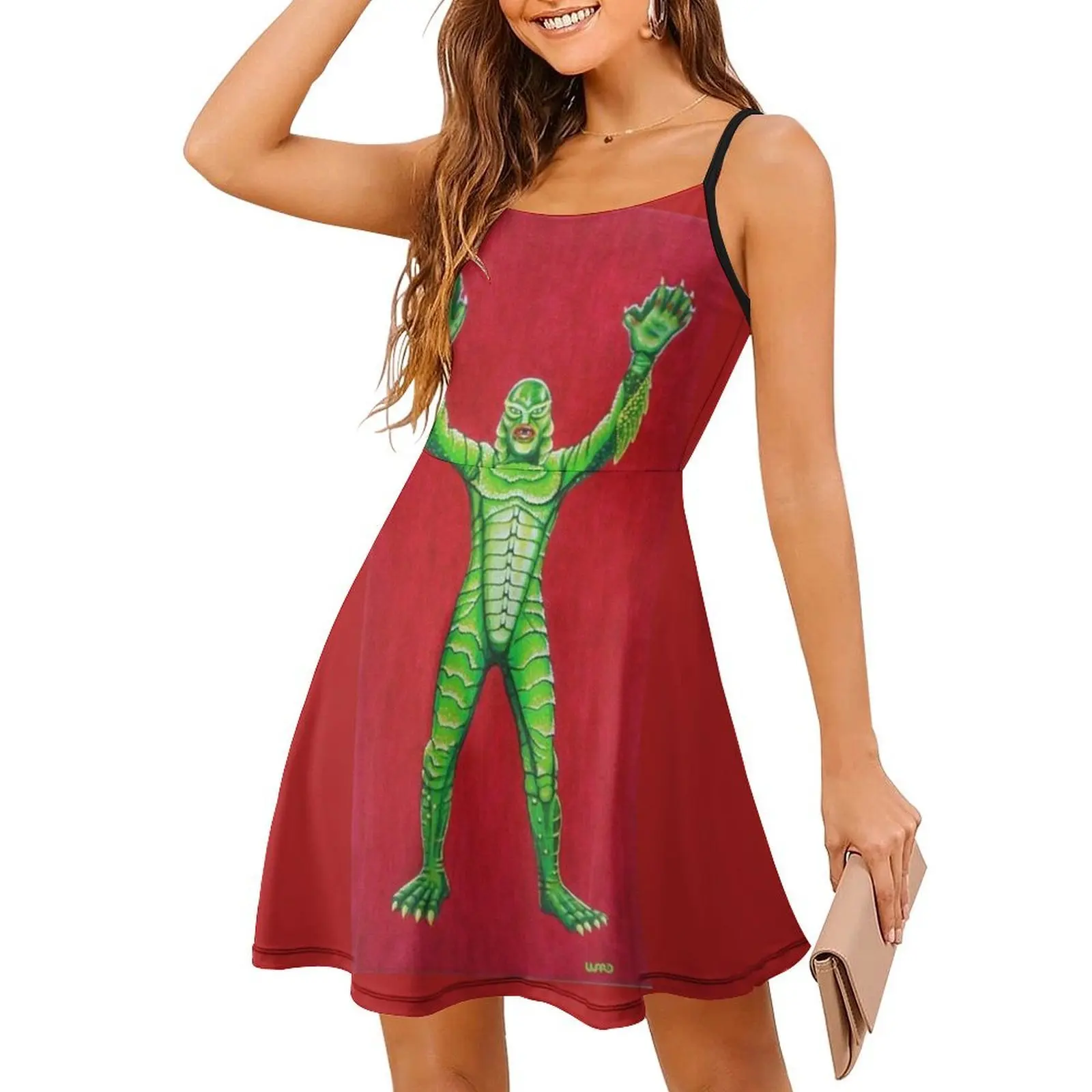 Criatura del laguna negra, ropa de calle para mujer, vestido de fiesta, ropa de Club estampada a la moda para mujer, monstruo Universal