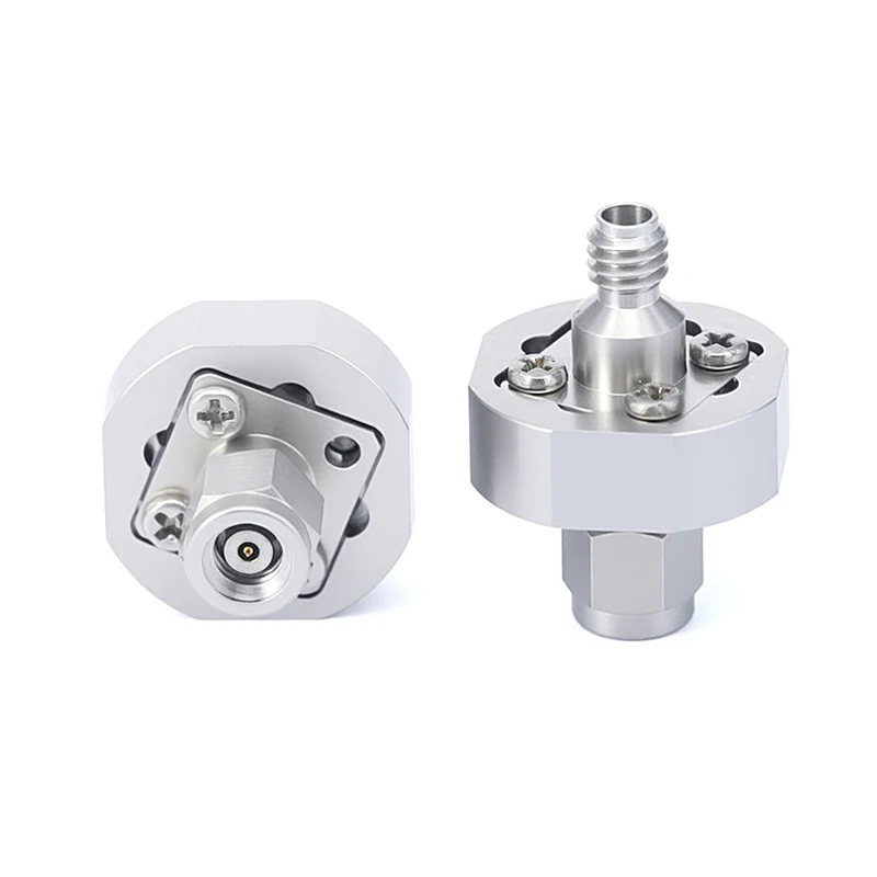 High Frequency 1.0mm Male 1.0mm Female Coaxial Connectors DC Block Inner Conductor 50 Ohm Stainless Steel RoHS Compliant