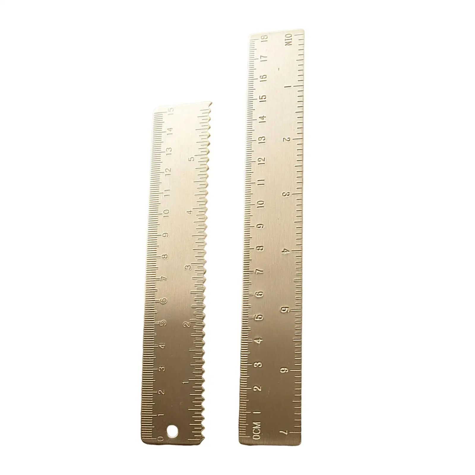 Brass Scale Ruler Bookmark Ruler Measuring Tool for Notebooks line Drawing Draftsman