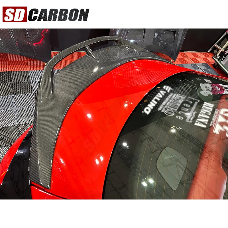 لتويوتا GR86 سوبارو BRZ 2019 + ألياف الكربون زعانف الذيل الخلفي الجذع المفسد دليل الجناح الخلفي الجناح سيارة الجذع كلبشة طقم الجسم #4