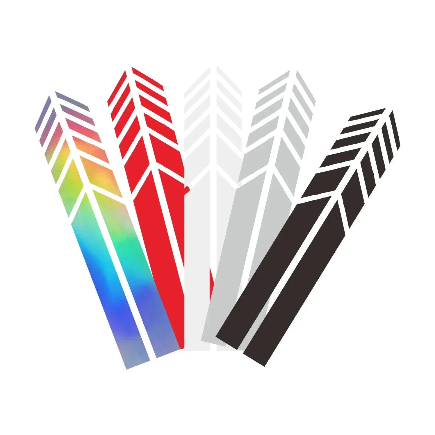 New Design Fading Fashion Color Stripe Rearview Mirror Mirror Car Sticker Car Sticker Racing Strip Side Sticker, 15cm