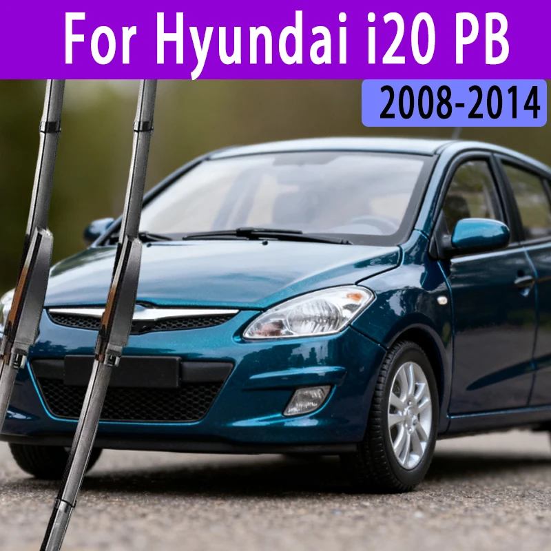 

For Hyundai i20 PB 2008-2014 Car Wiper U-type Soft Rubber Boneless Wiper HD Quiet Durable Automotive Wiper 24"+16"