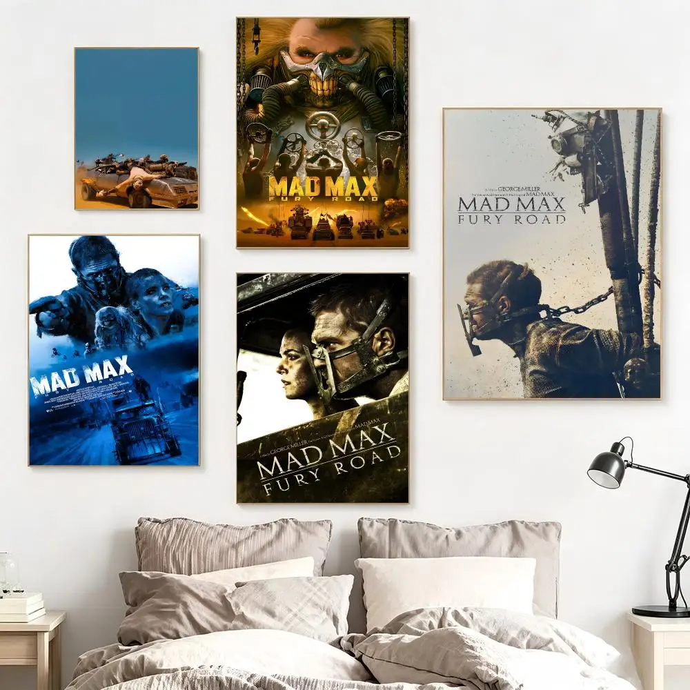 Classic Movie M-Mad Max Fury Road Poster impermeable para el hogar sala de estar dormitorio bar decoracion estetica